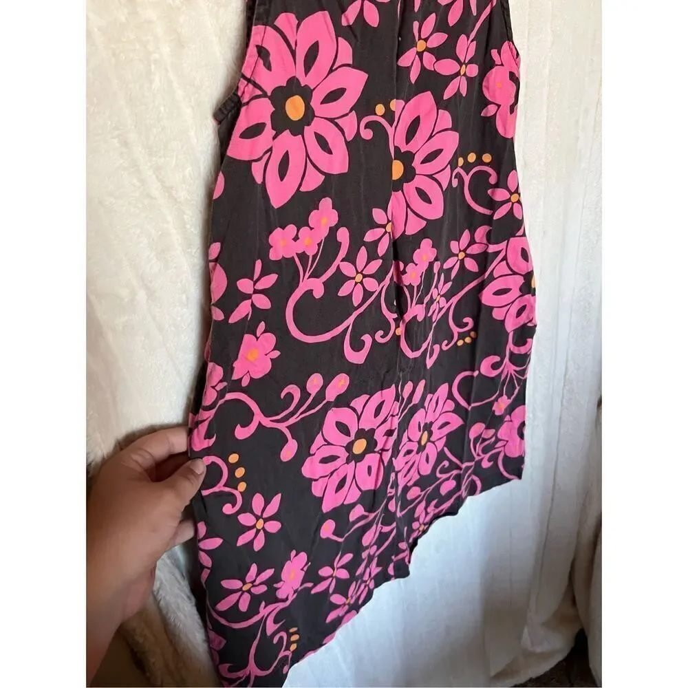 Gap Kids Brown With Pink Floral Dress Kids Size XL (12)